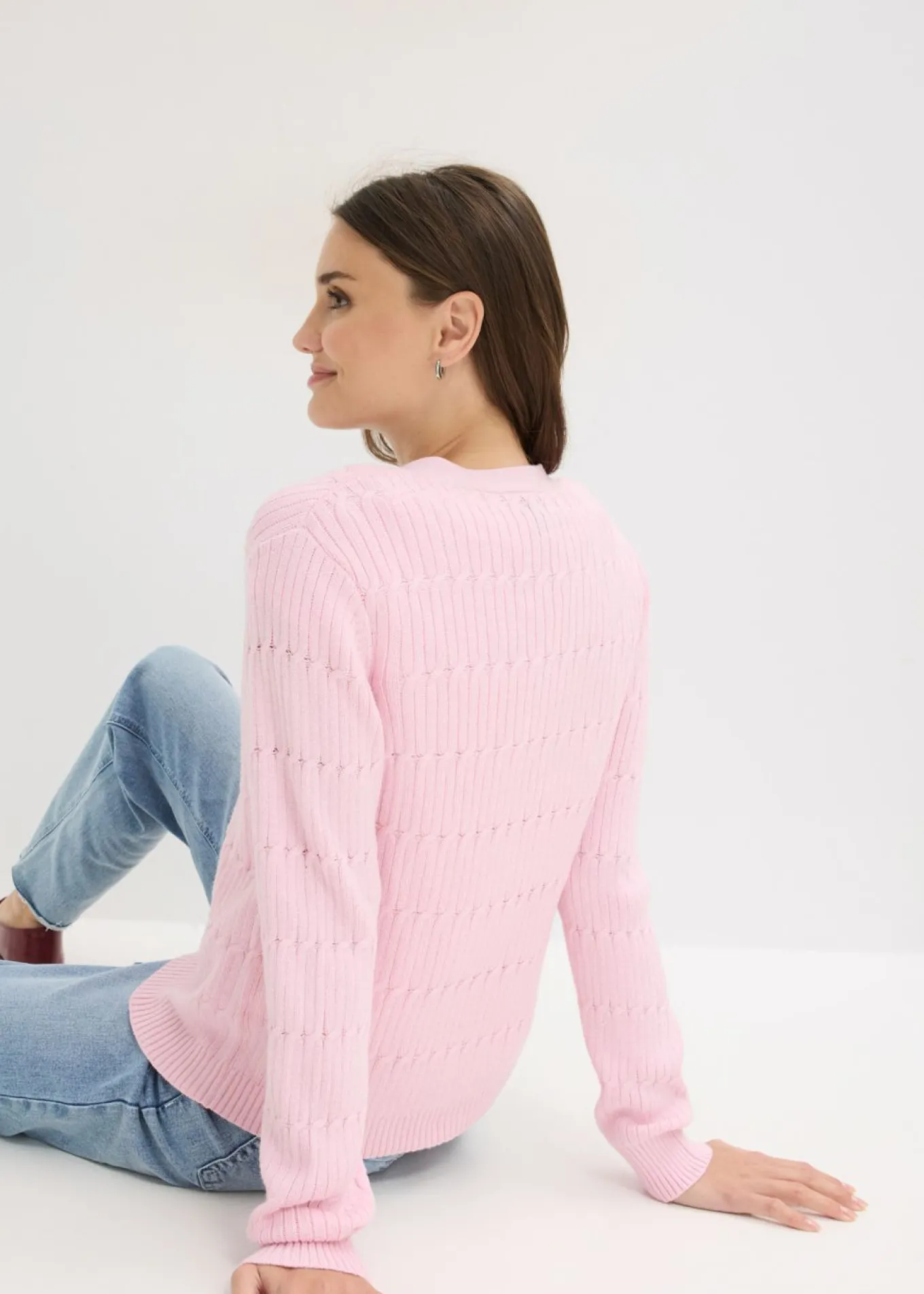 Chaqueta de punto fino de mezcla de viscosa