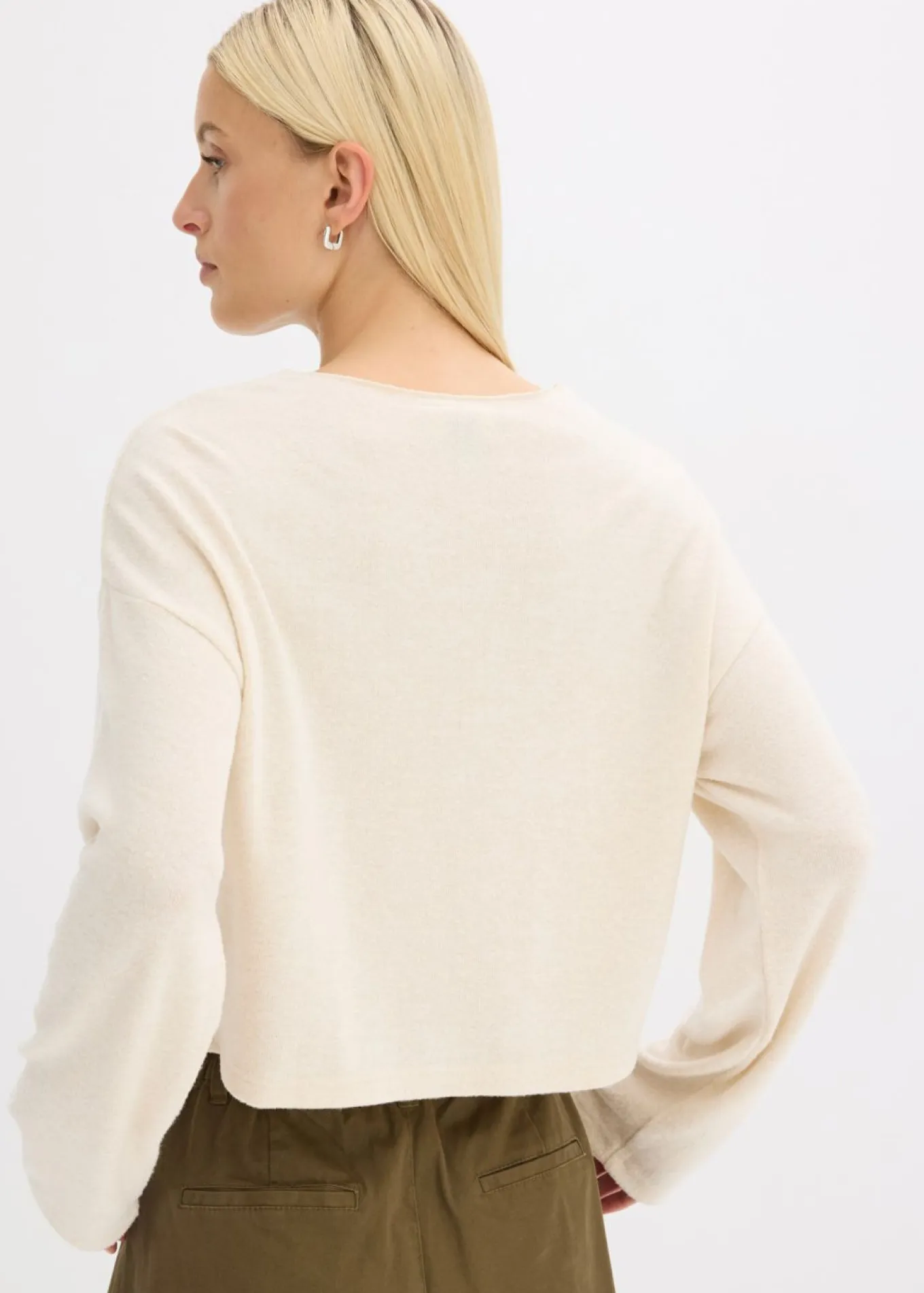 Chaqueta de punto fino de canalé