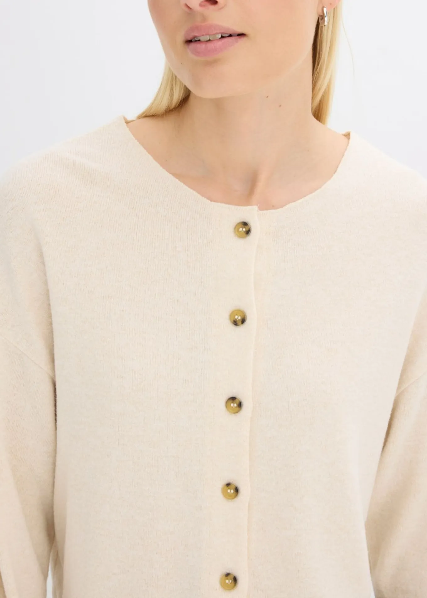 Chaqueta de punto fino de canalé