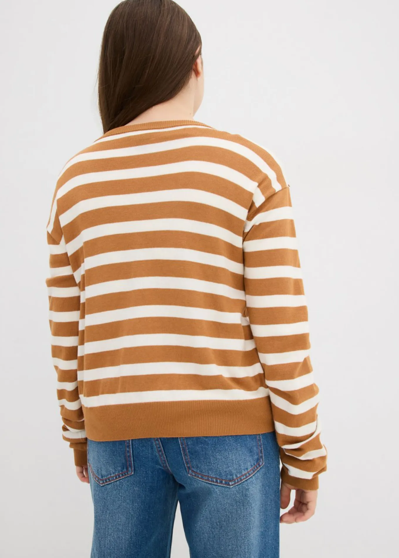 Chaqueta de punto fino de mezcla de viscosa suave
