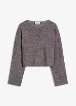 Chaqueta de punto fino de canalé