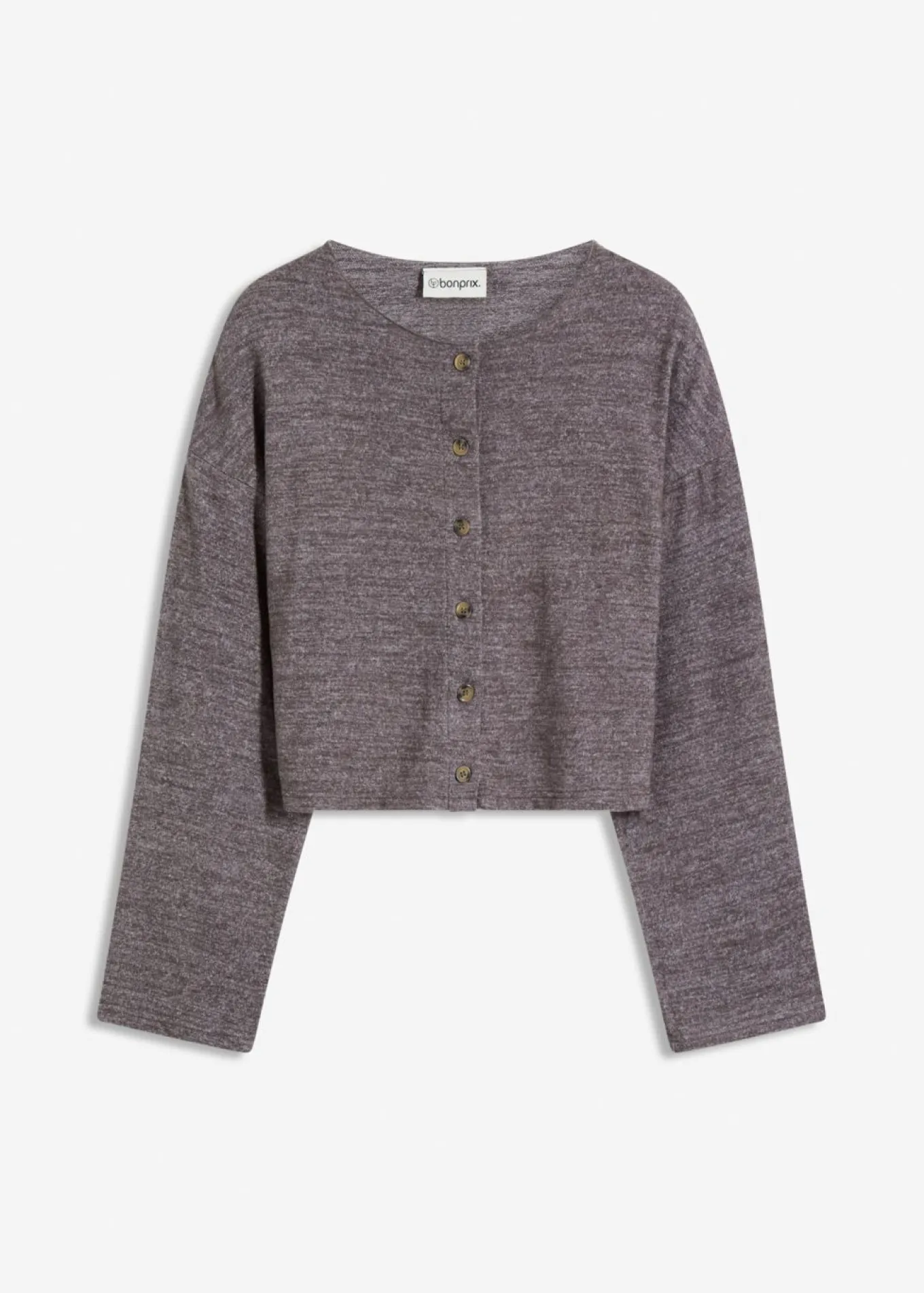 Chaqueta de punto fino de canalé