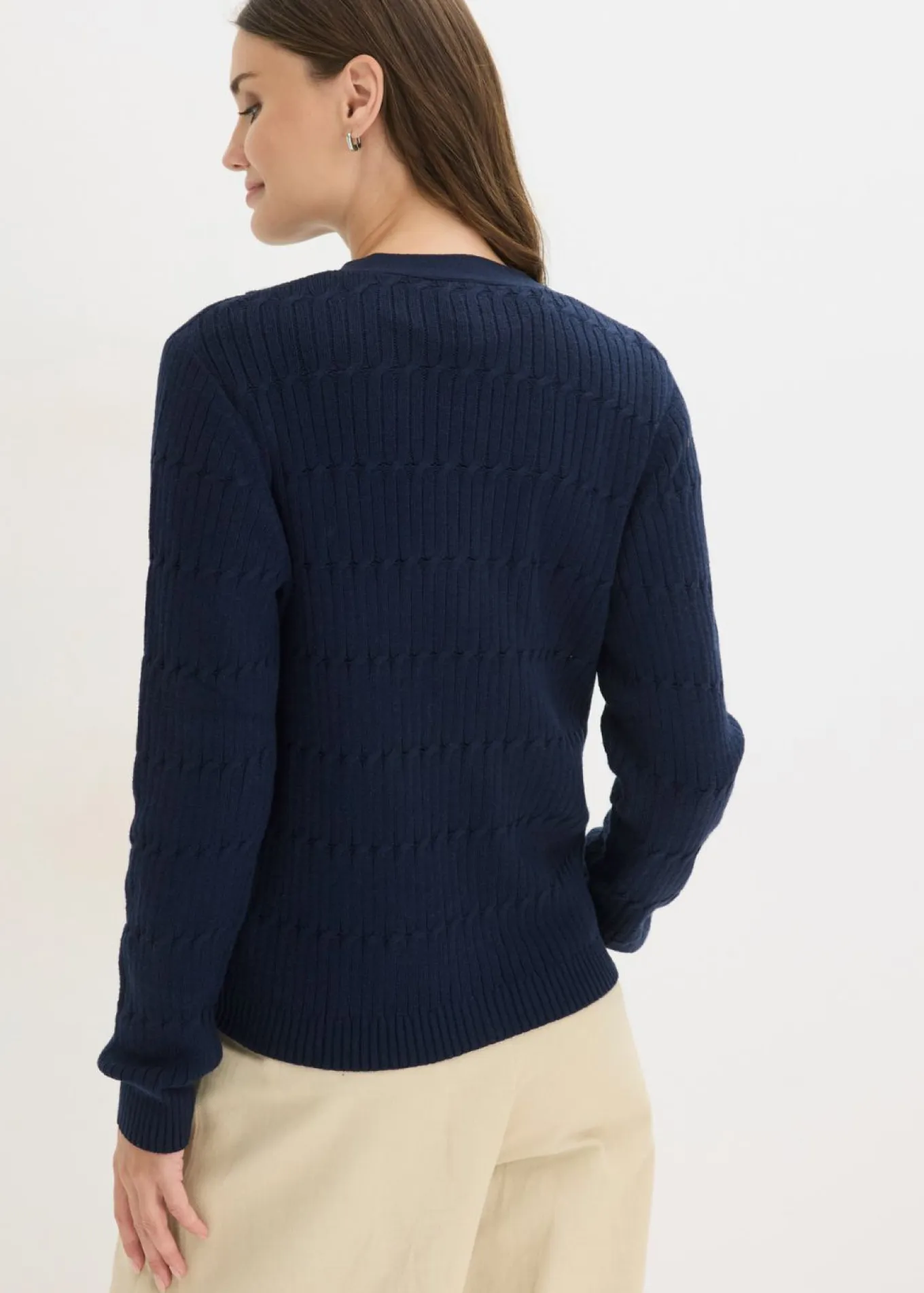 Chaqueta de punto fino de mezcla de viscosa