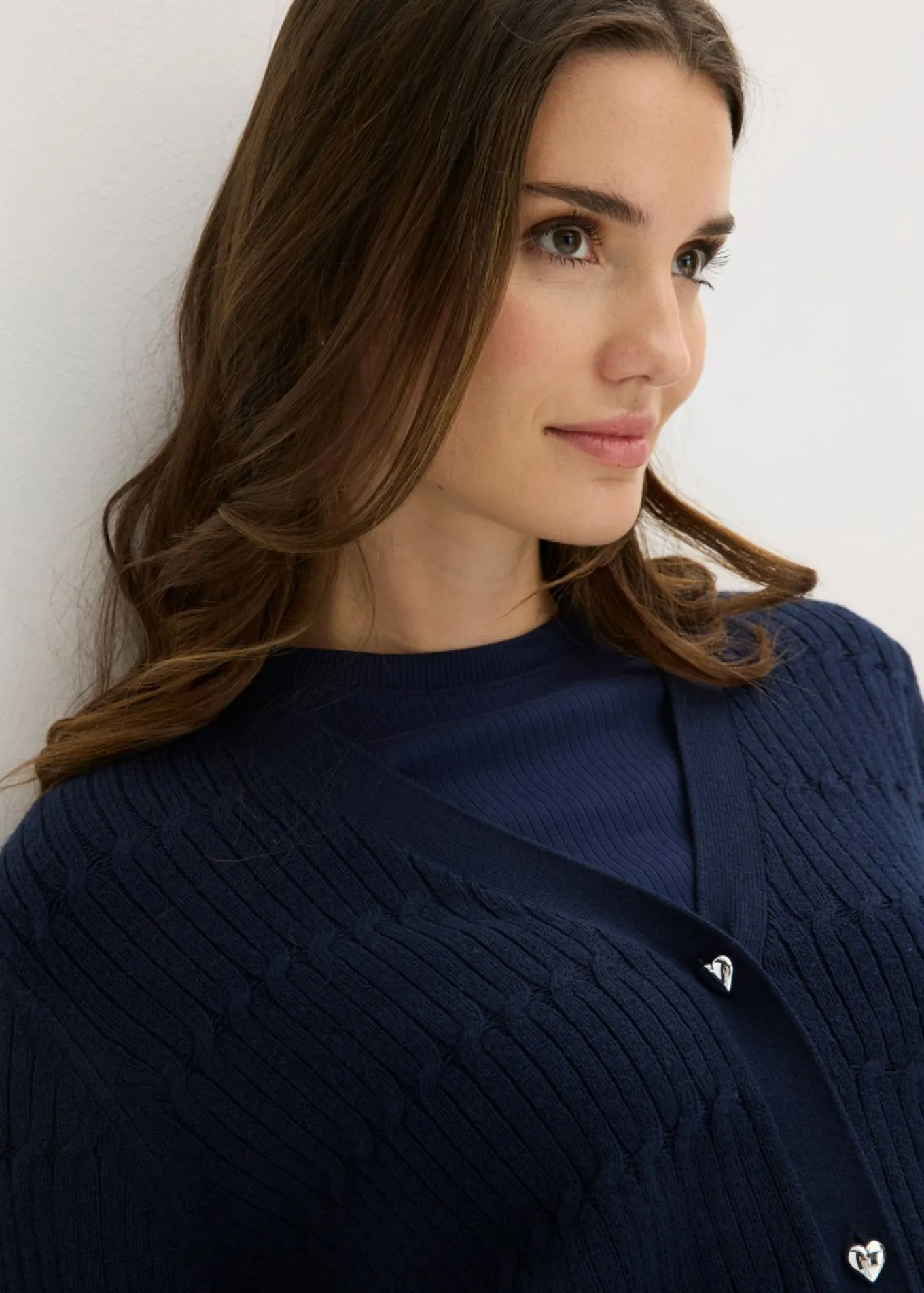 Chaqueta de punto fino de mezcla de viscosa
