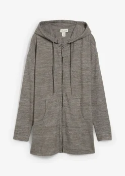 Chaqueta de punto fino de mezcla de viscosa con aspecto de punto