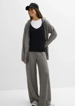 Chaqueta de punto fino de mezcla de viscosa con aspecto de punto