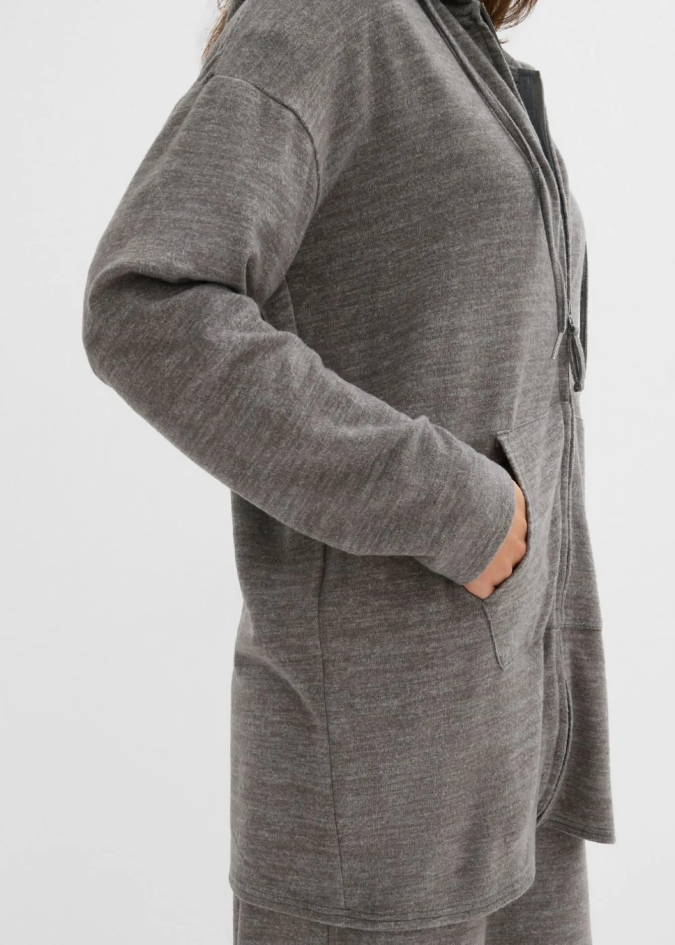 Chaqueta de punto fino de mezcla de viscosa con aspecto de punto