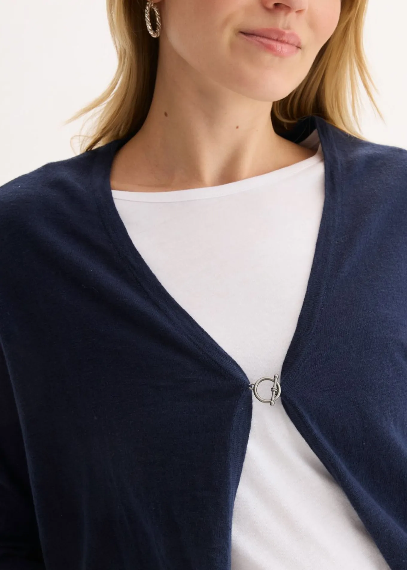 Chaqueta de punto fino de algodón puro