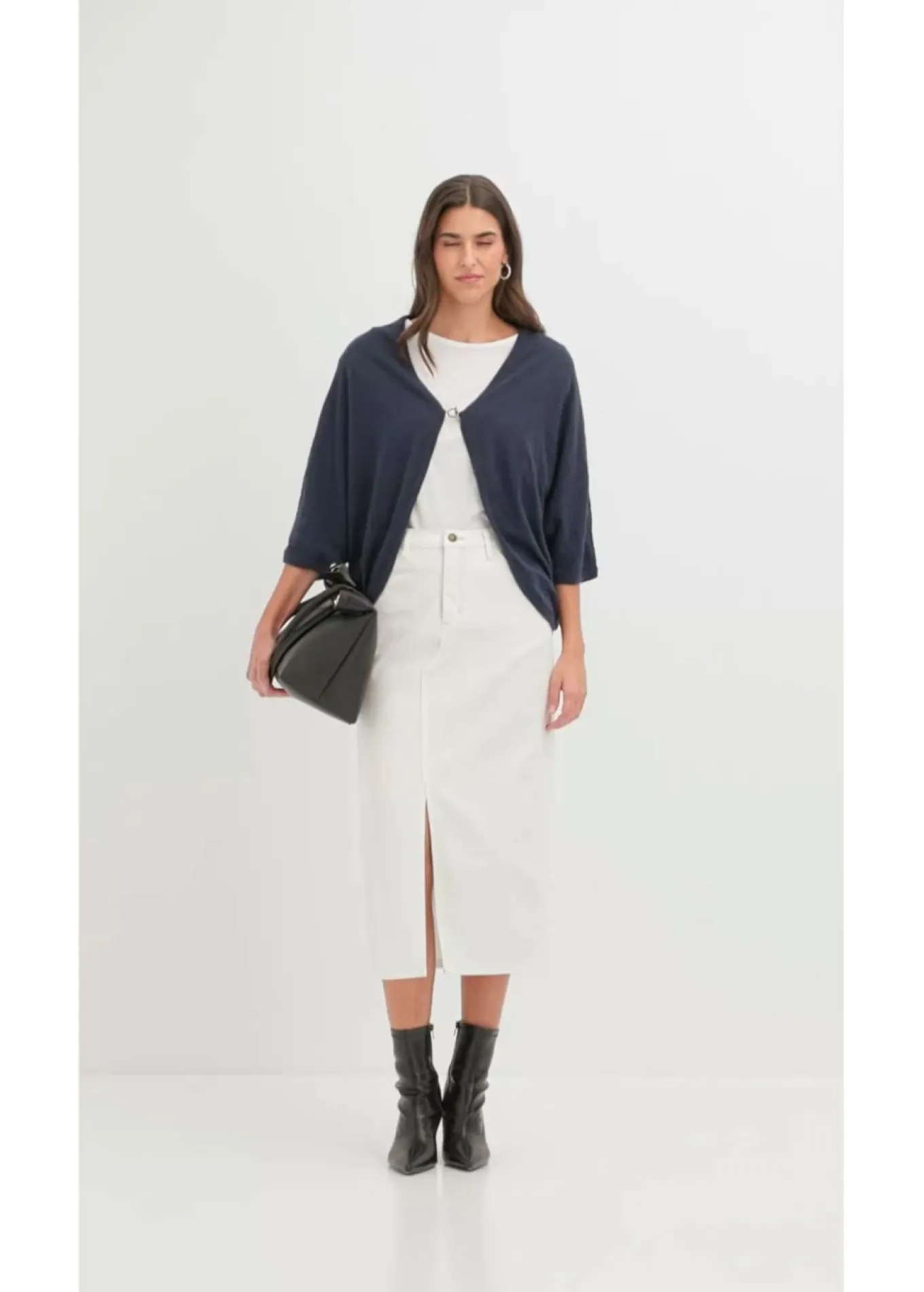 Chaqueta de punto fino de algodón puro