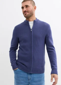 Chaqueta de punto fino de algodón puro
