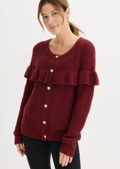Chaqueta de punto fino de mezcla de algodón