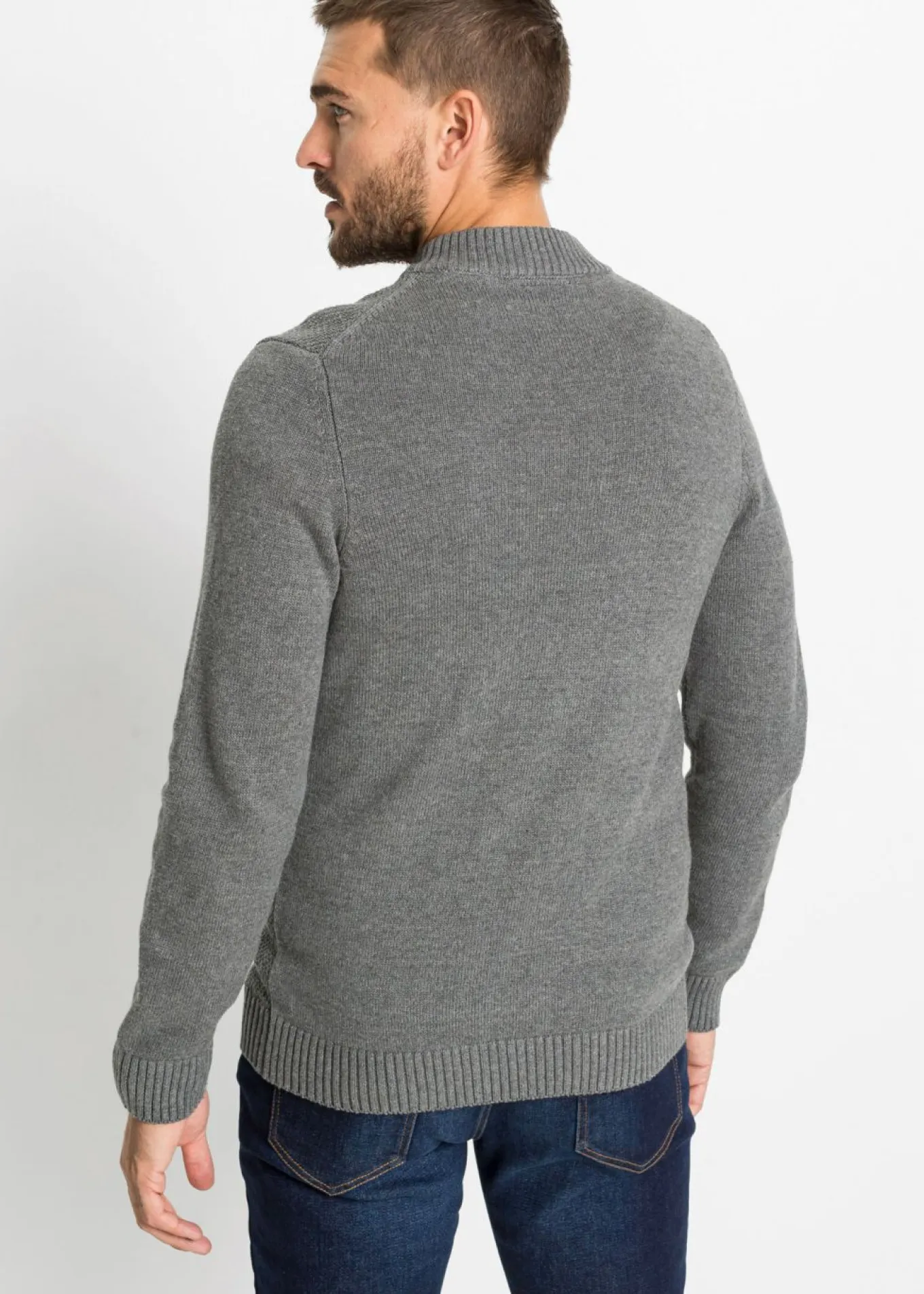 Chaqueta de punto fino de algodón puro