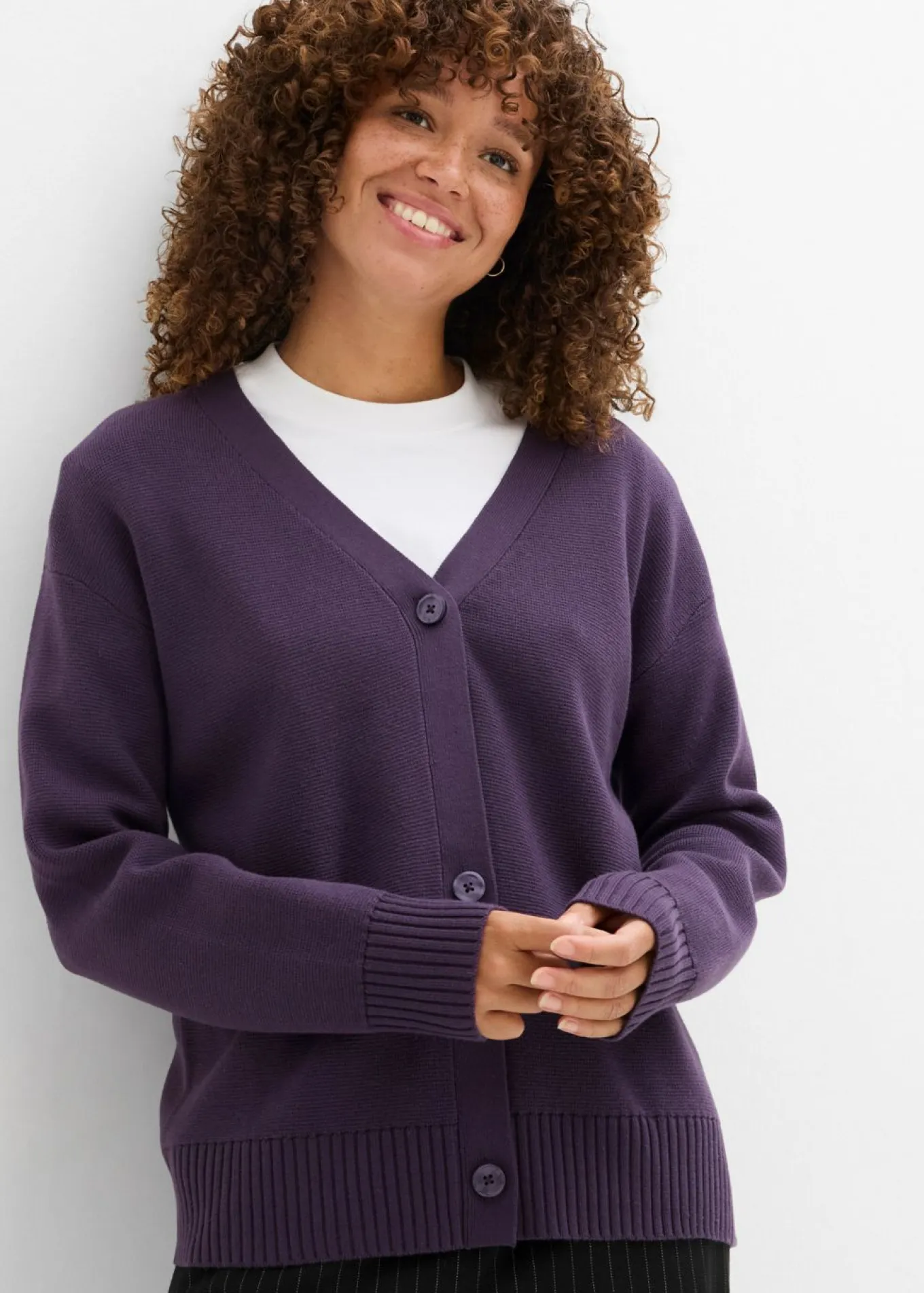 Chaqueta de punto fino Milano de canalé