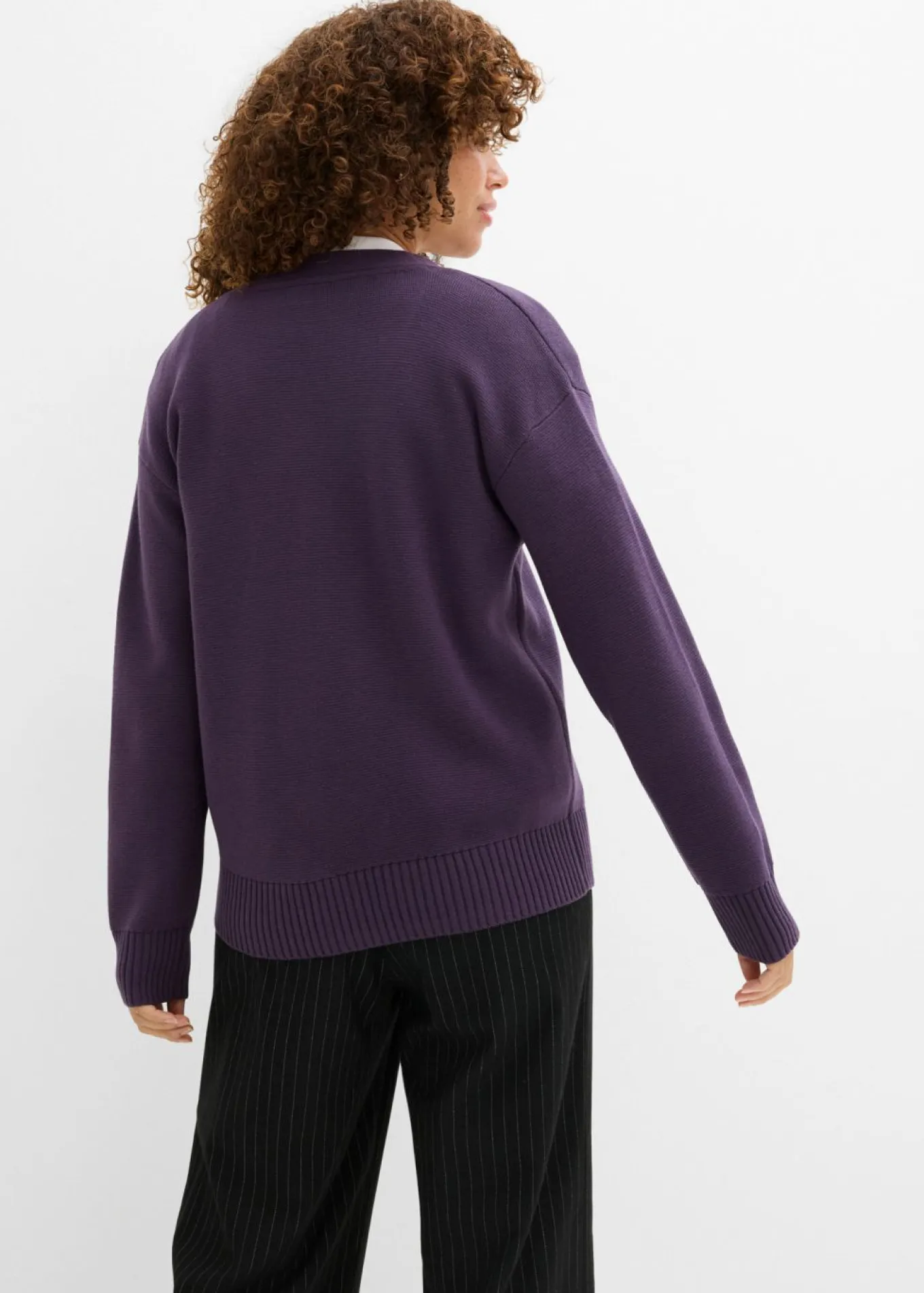 Chaqueta de punto fino Milano de canalé