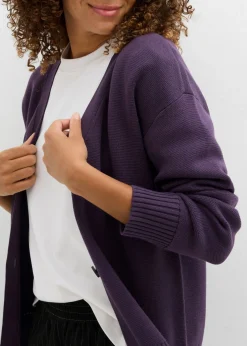Chaqueta de punto fino Milano de canalé