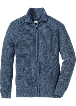 Chaqueta de punto grueso con capucha de suave mezcla de algodón
