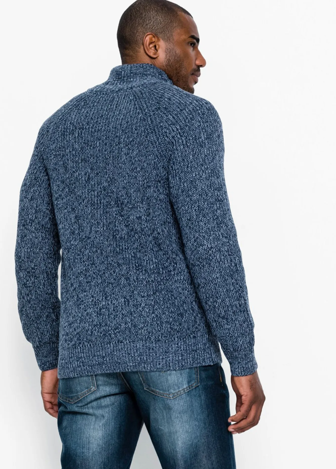 Chaqueta de punto grueso con capucha de suave mezcla de algodón