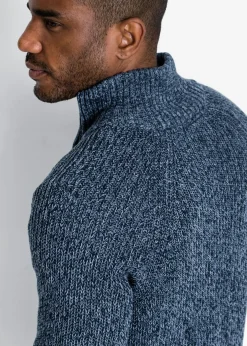 Chaqueta de punto grueso con capucha de suave mezcla de algodón