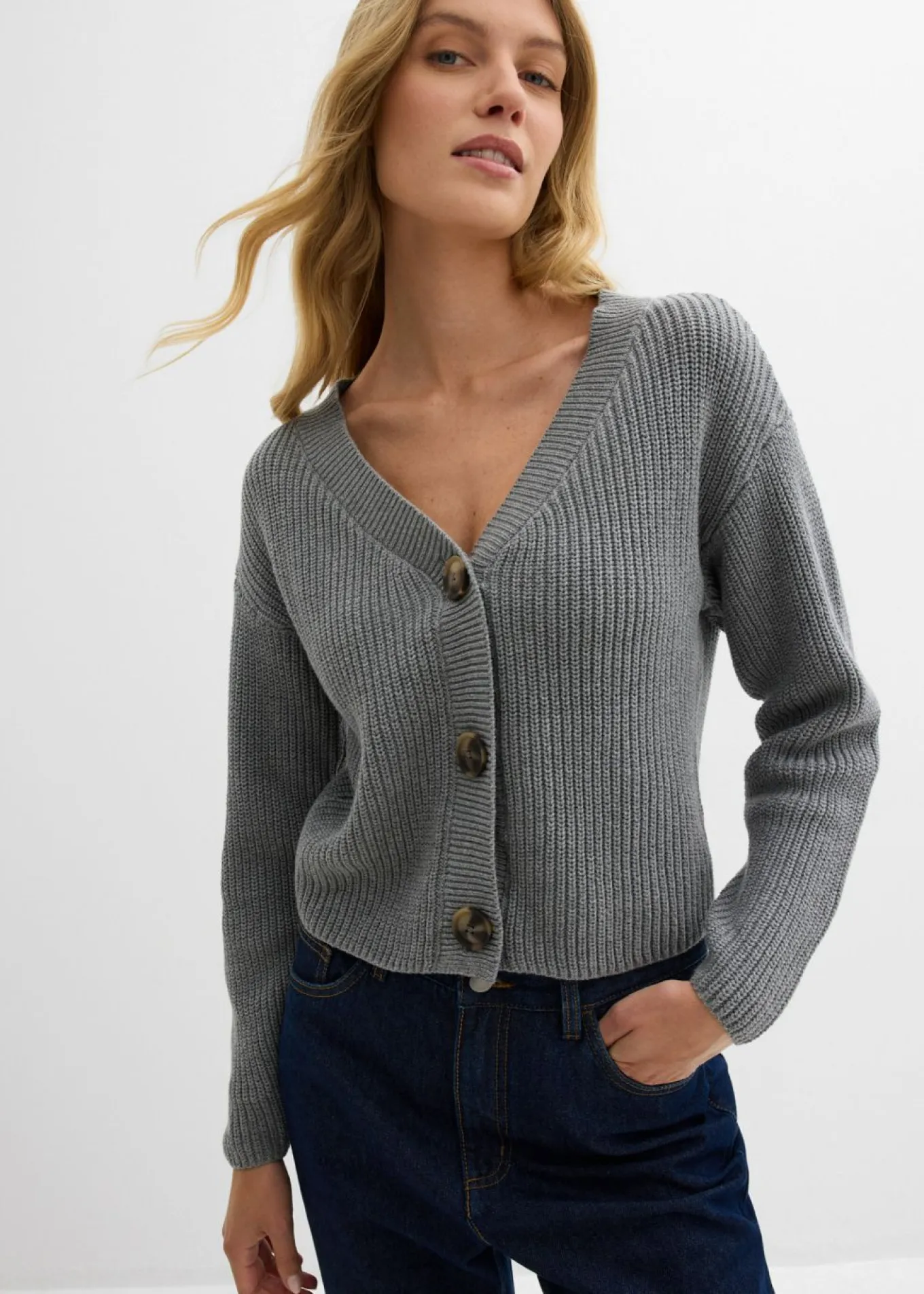 Chaqueta de punto grueso de algodón puro