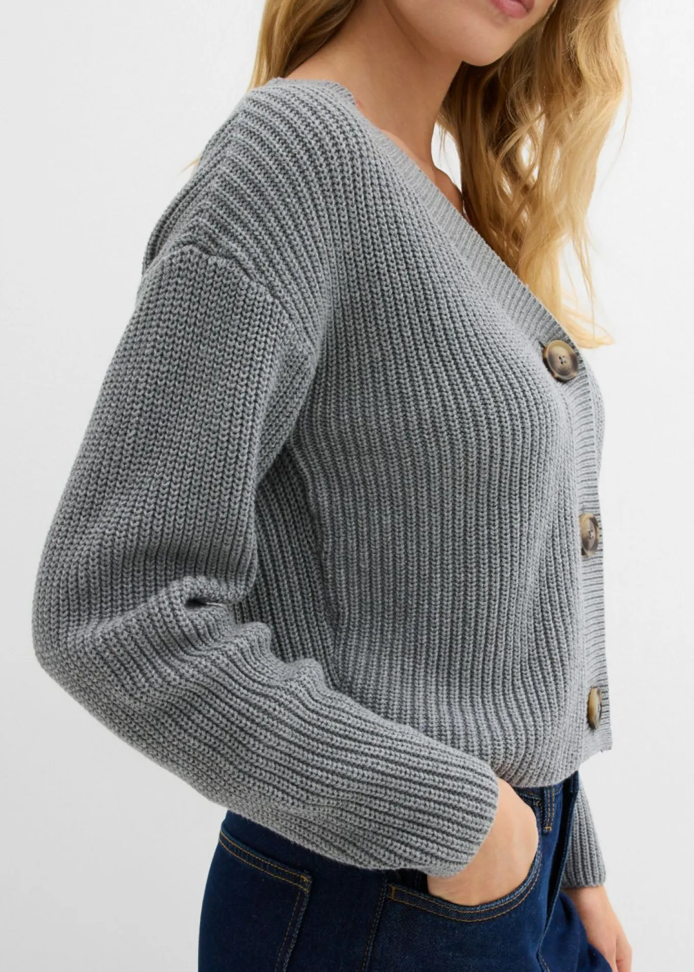 Chaqueta de punto grueso de algodón puro