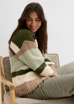 Chaqueta de punto grueso con degradado cromático