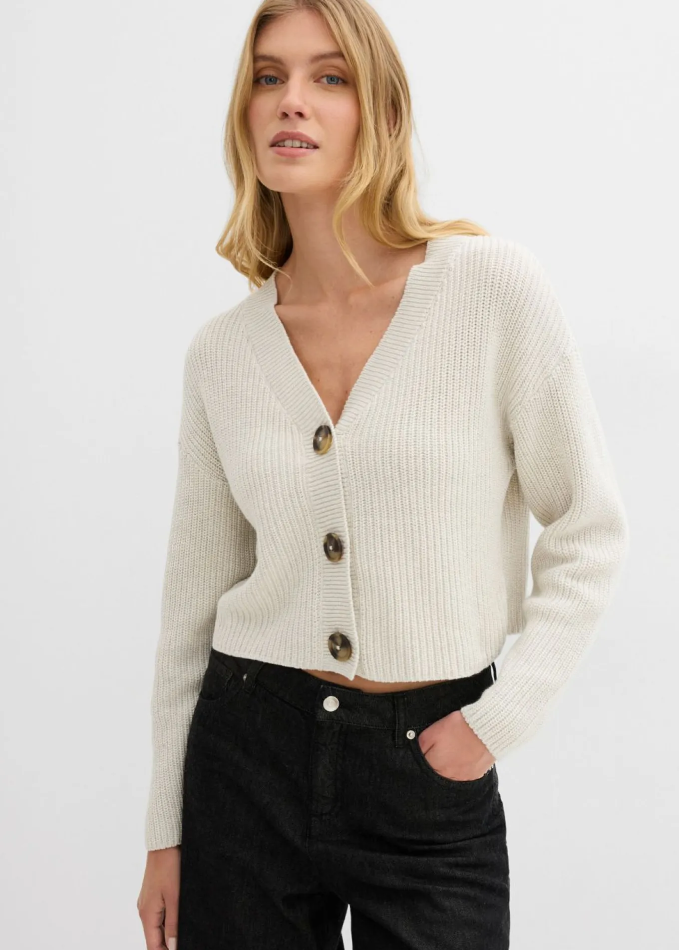 Chaqueta de punto grueso de algodón puro