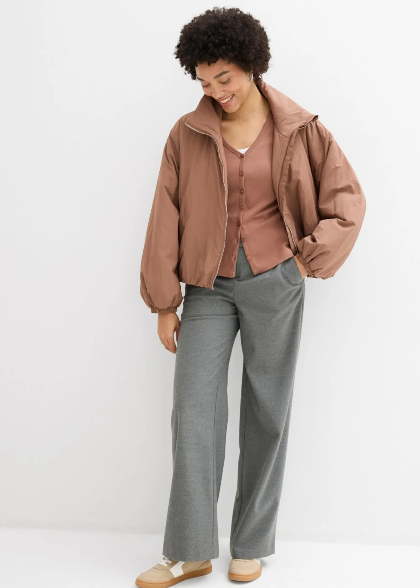 Chaqueta de punto grueso de algodón orgánico puro