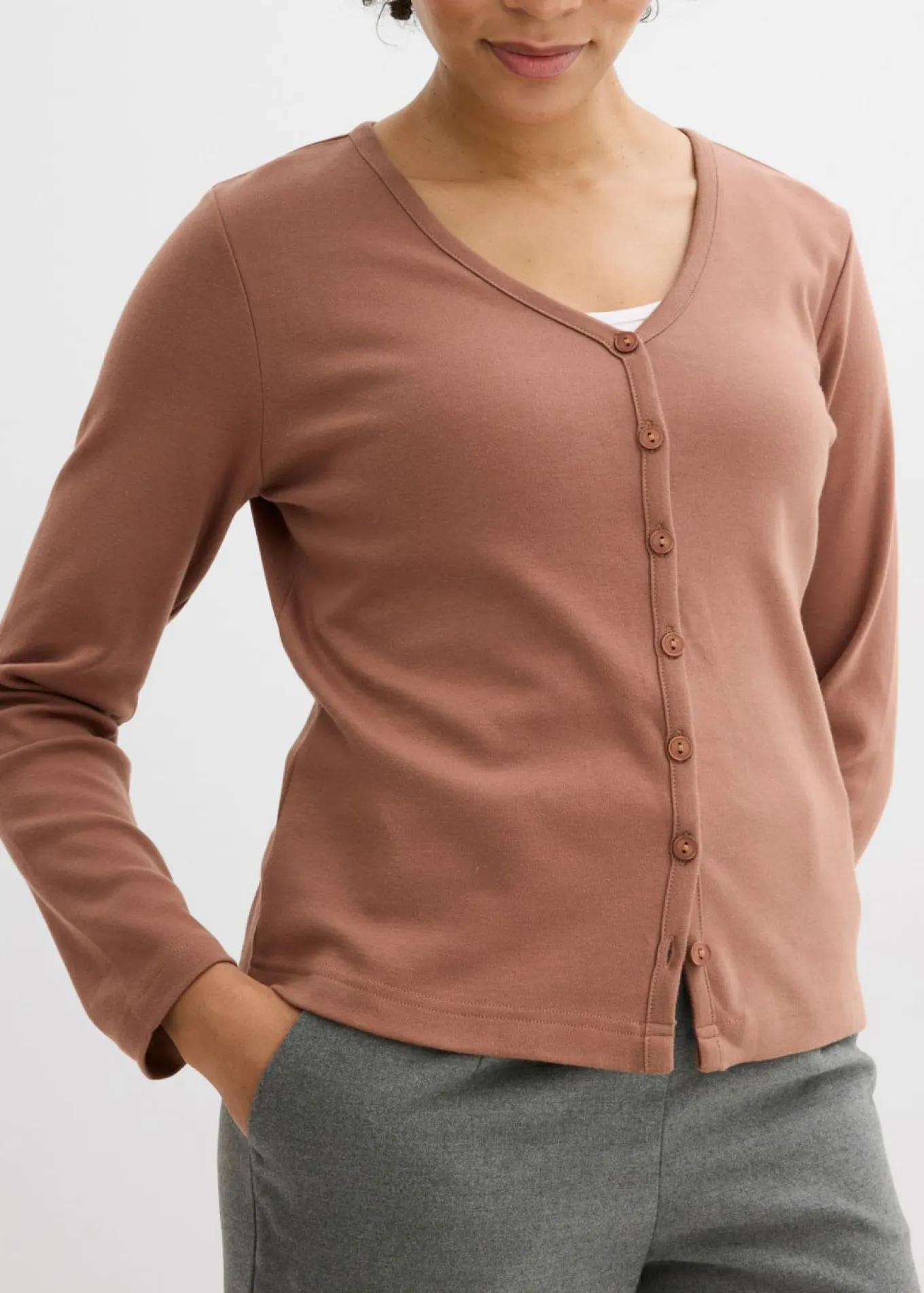 Chaqueta de punto grueso de algodón orgánico puro