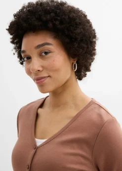 Chaqueta de punto grueso de algodón orgánico puro
