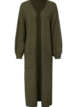 Chaqueta de punto holgada de largo midi