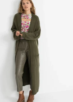 Chaqueta de punto holgada de largo midi
