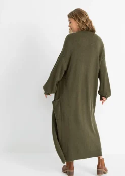 Chaqueta de punto holgada de largo midi