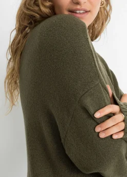 Chaqueta de punto holgada de largo midi