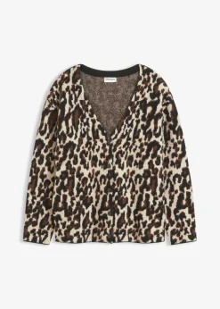 Chaqueta de punto jacquard