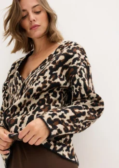 Chaqueta de punto jacquard