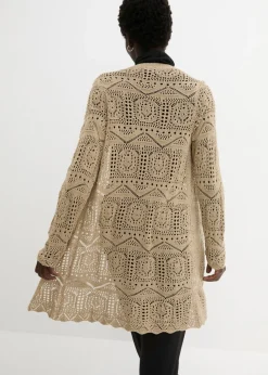 Chaqueta de punto larga