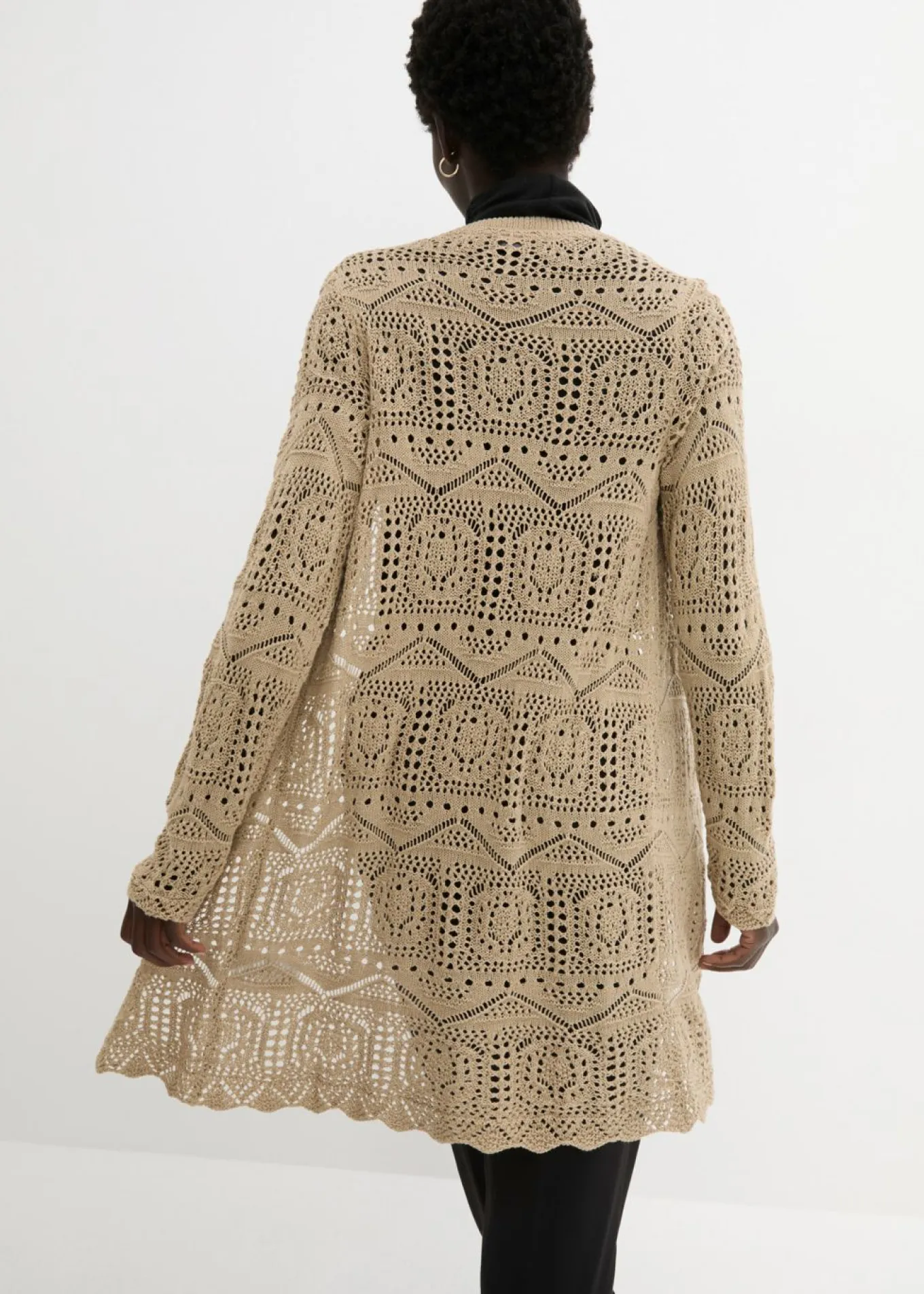 Chaqueta de punto larga