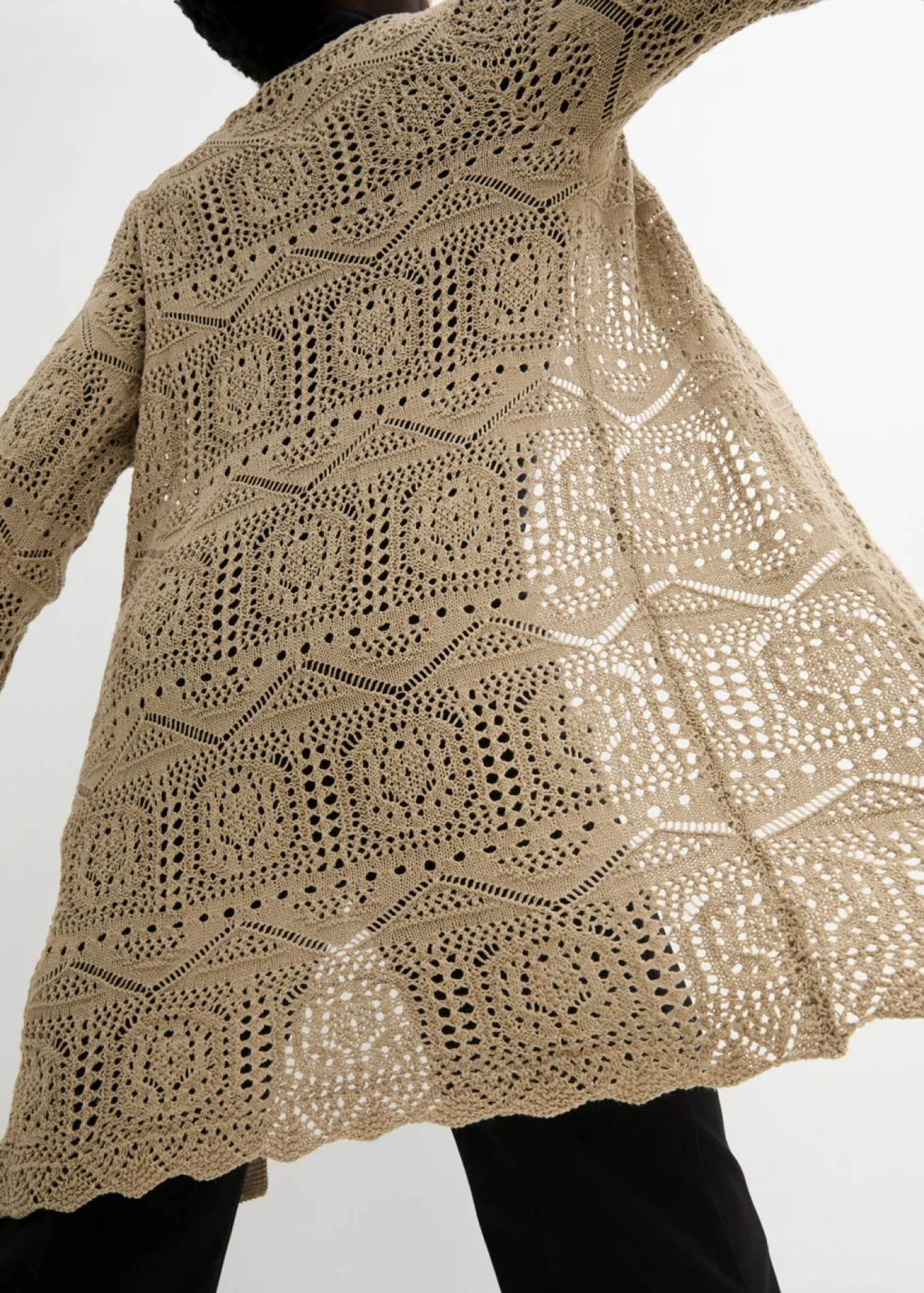 Chaqueta de punto larga
