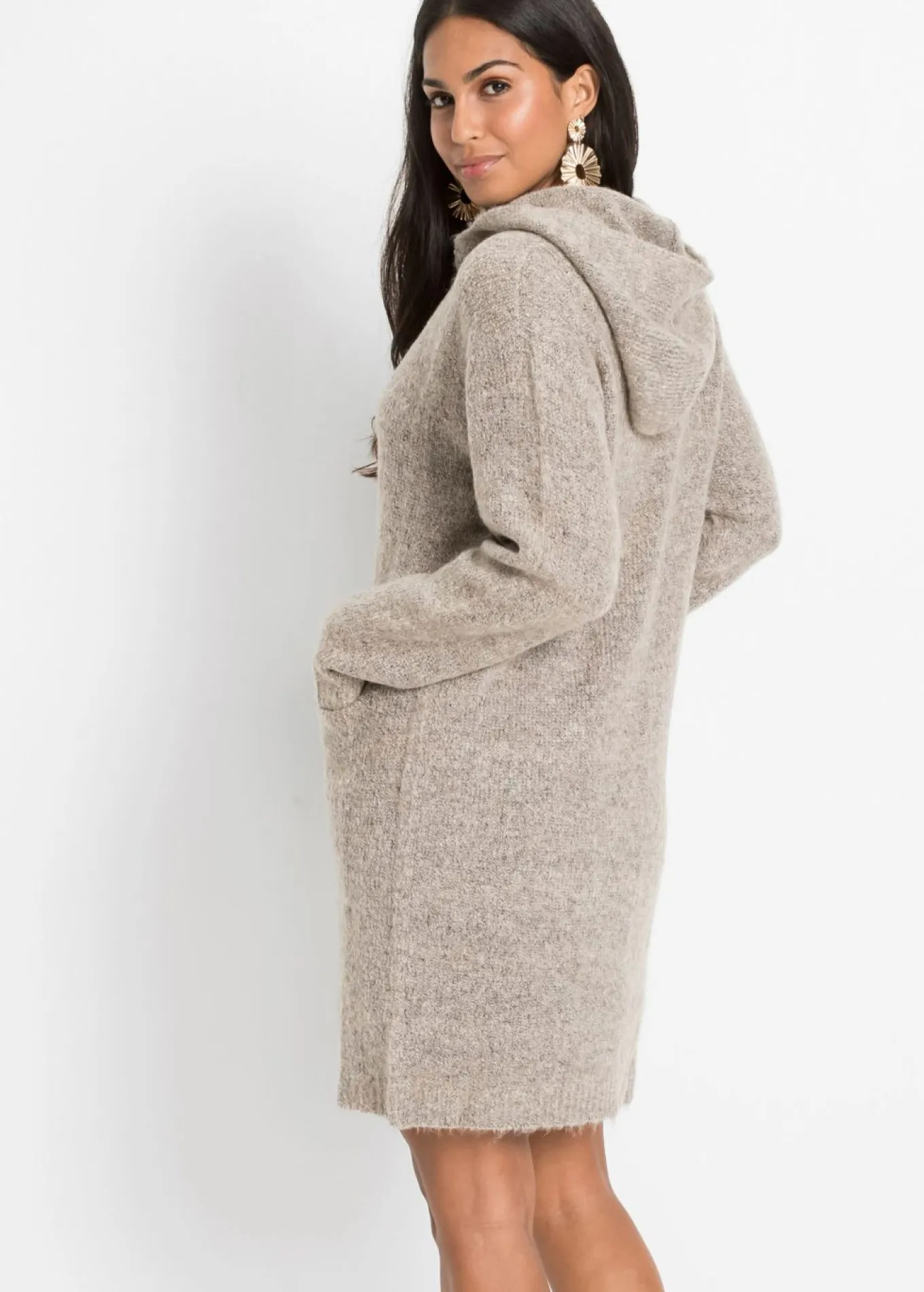 Chaqueta de punto larga