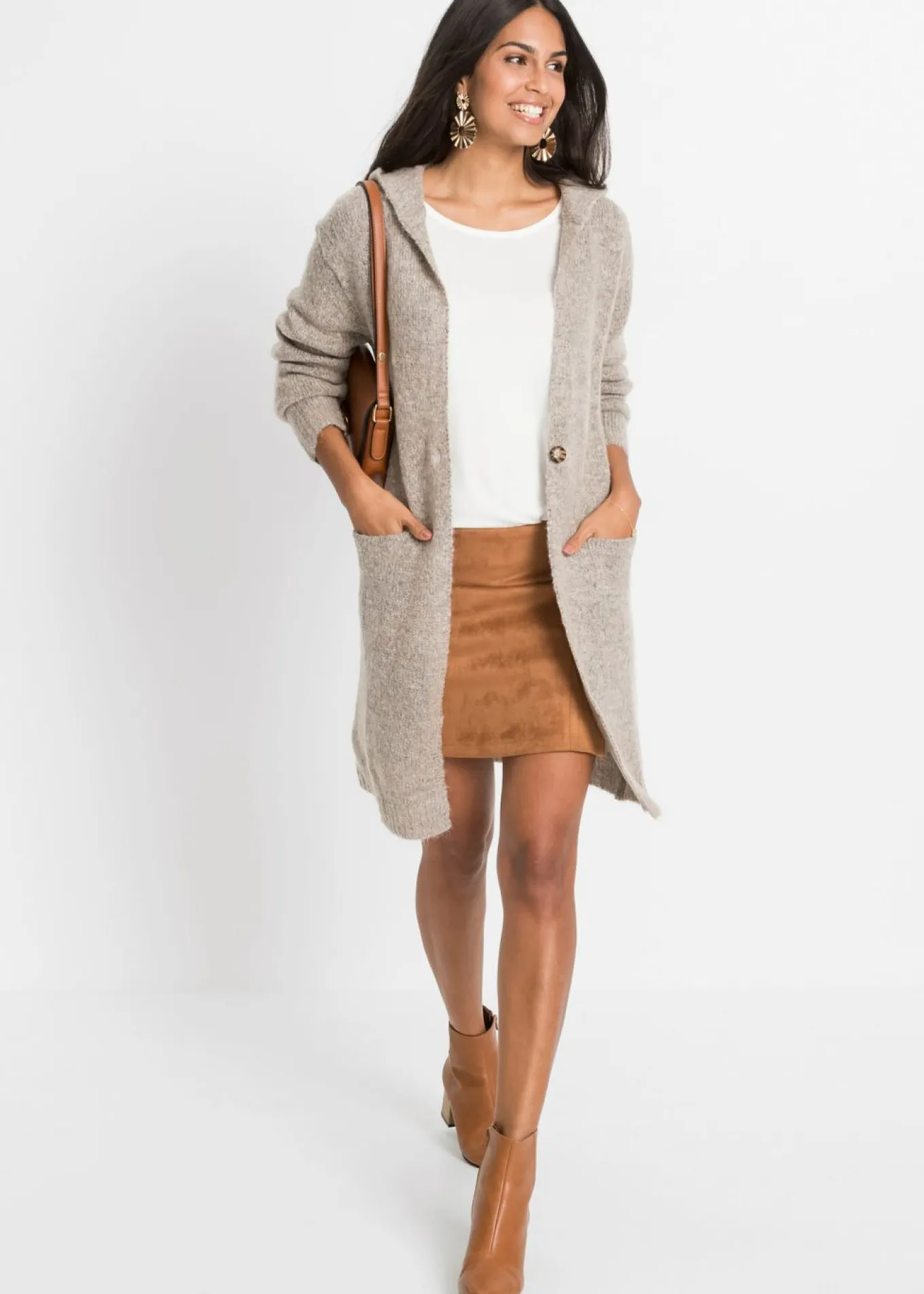 Chaqueta de punto larga