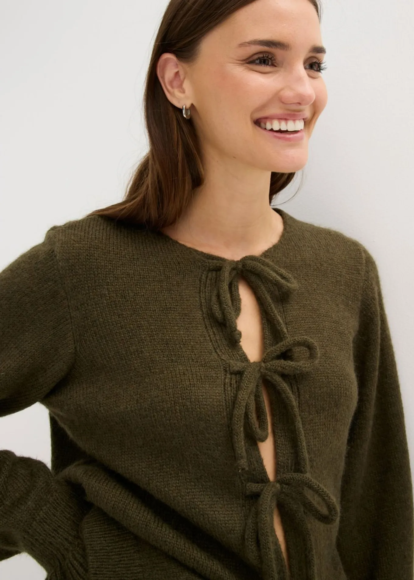 Chaqueta de punto oversize de suave mezcla de lana