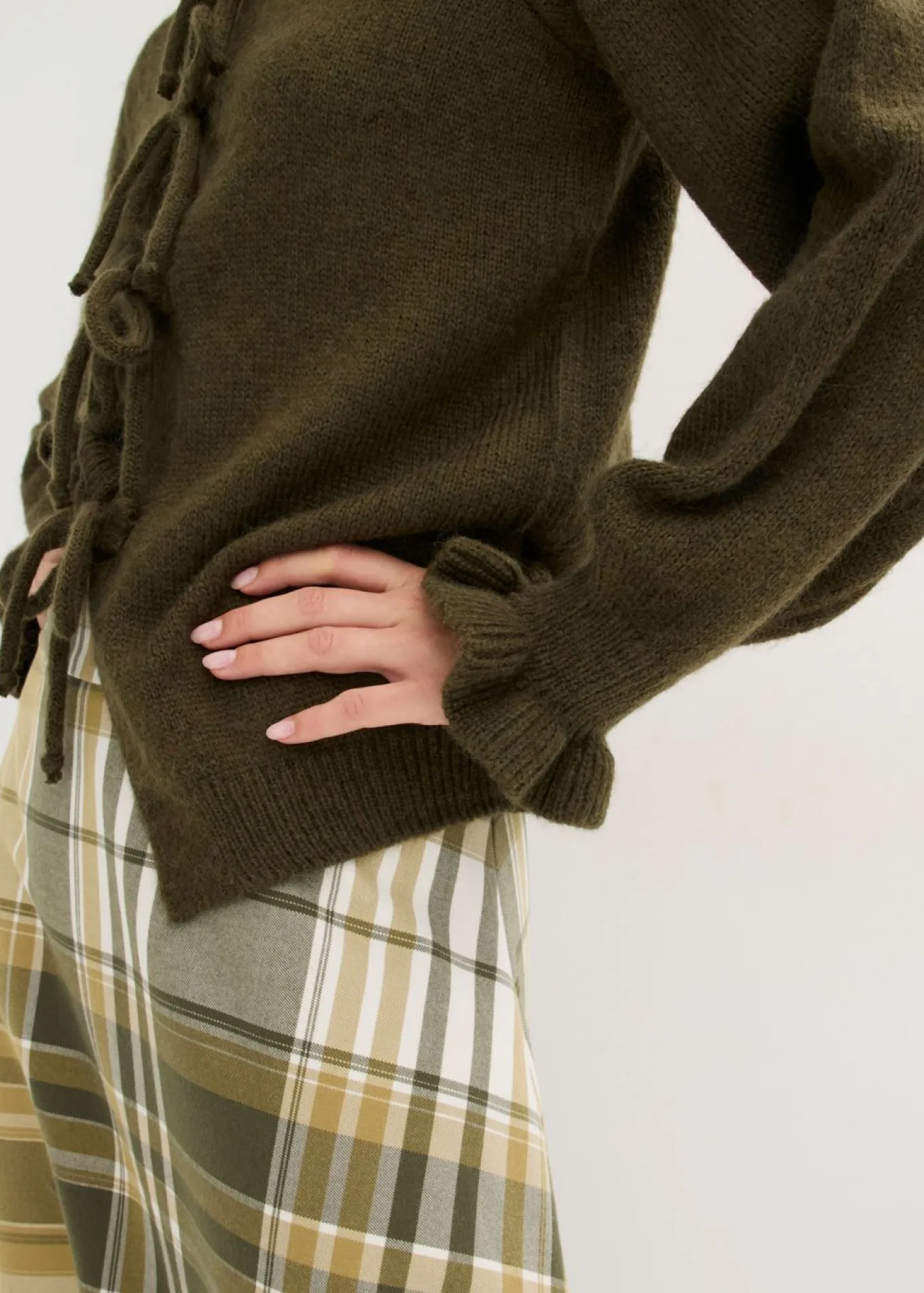 Chaqueta de punto oversize de suave mezcla de lana