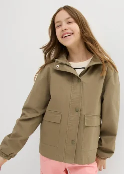 Chaqueta de sarga con bolsillos y capucha