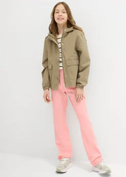Chaqueta de sarga con bolsillos y capucha
