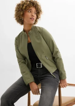 Chaqueta de sarga de algodón con insertos elásticos en los laterales