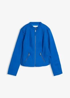 Chaqueta de sarga de algodón con insertos elásticos en los laterales