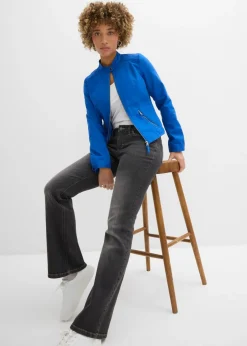 Chaqueta de sarga de algodón con insertos elásticos en los laterales