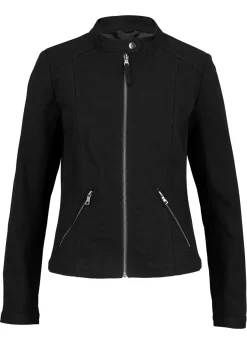Chaqueta de sarga de algodón con insertos elásticos en los laterales
