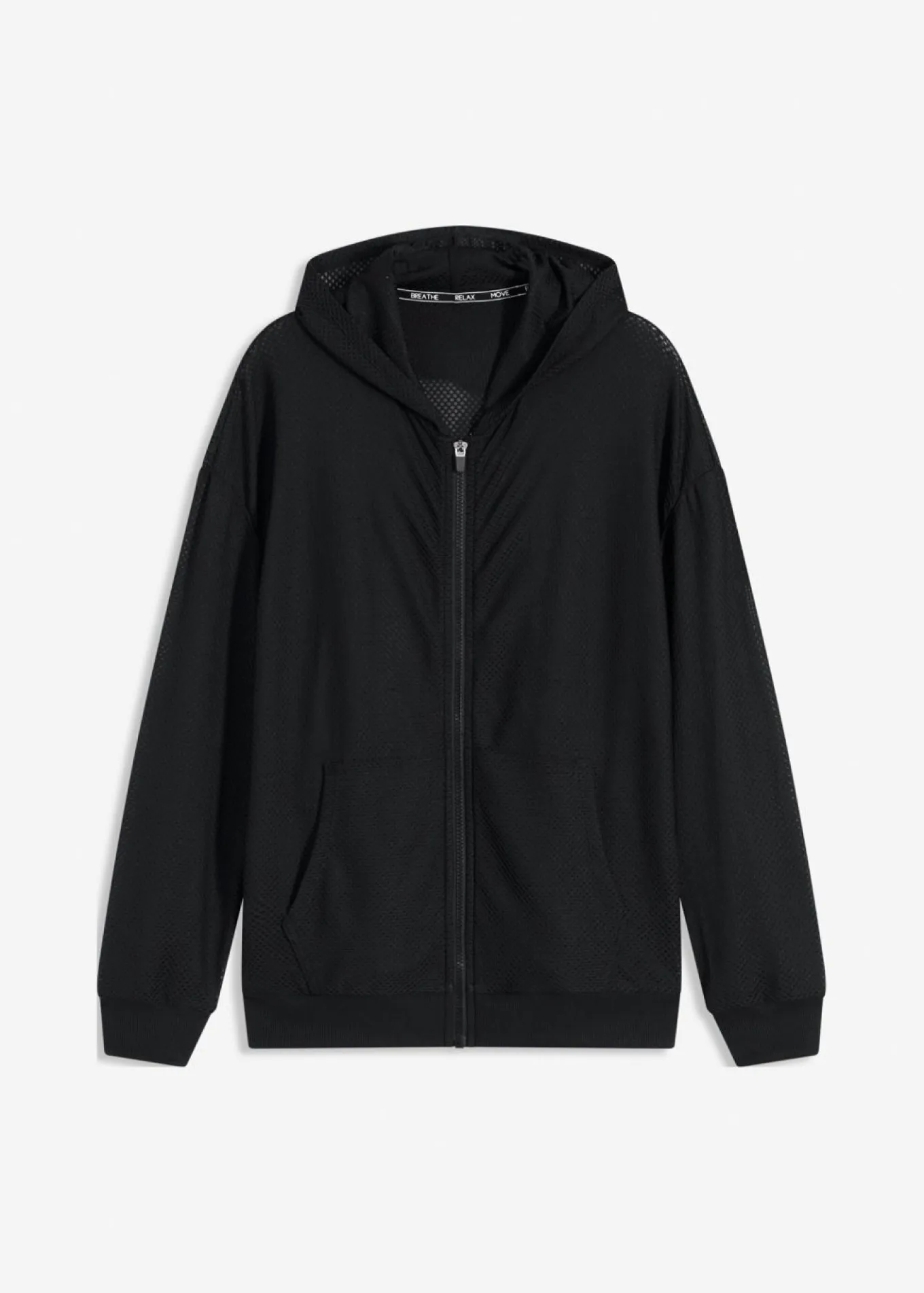 Chaqueta deportiva transparente de malla con corte holgado
