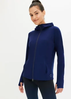 Chaqueta deportiva térmica con presilla para el pulgar y material de secado rápido